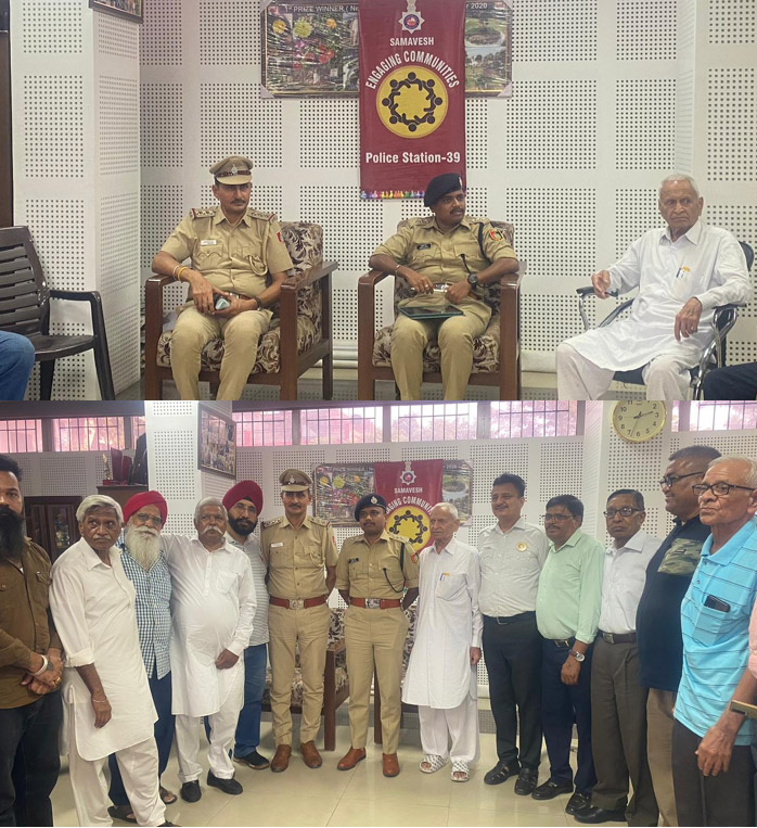 एएसपी अनुराग दारू और 39 थाने के SHO चरणजीलाल और उनके पूरे दल ने मार्केट एसोसिएशन सेक्टर 41 के अध्यक्ष और दुकानदारों के साथ बैठक की.